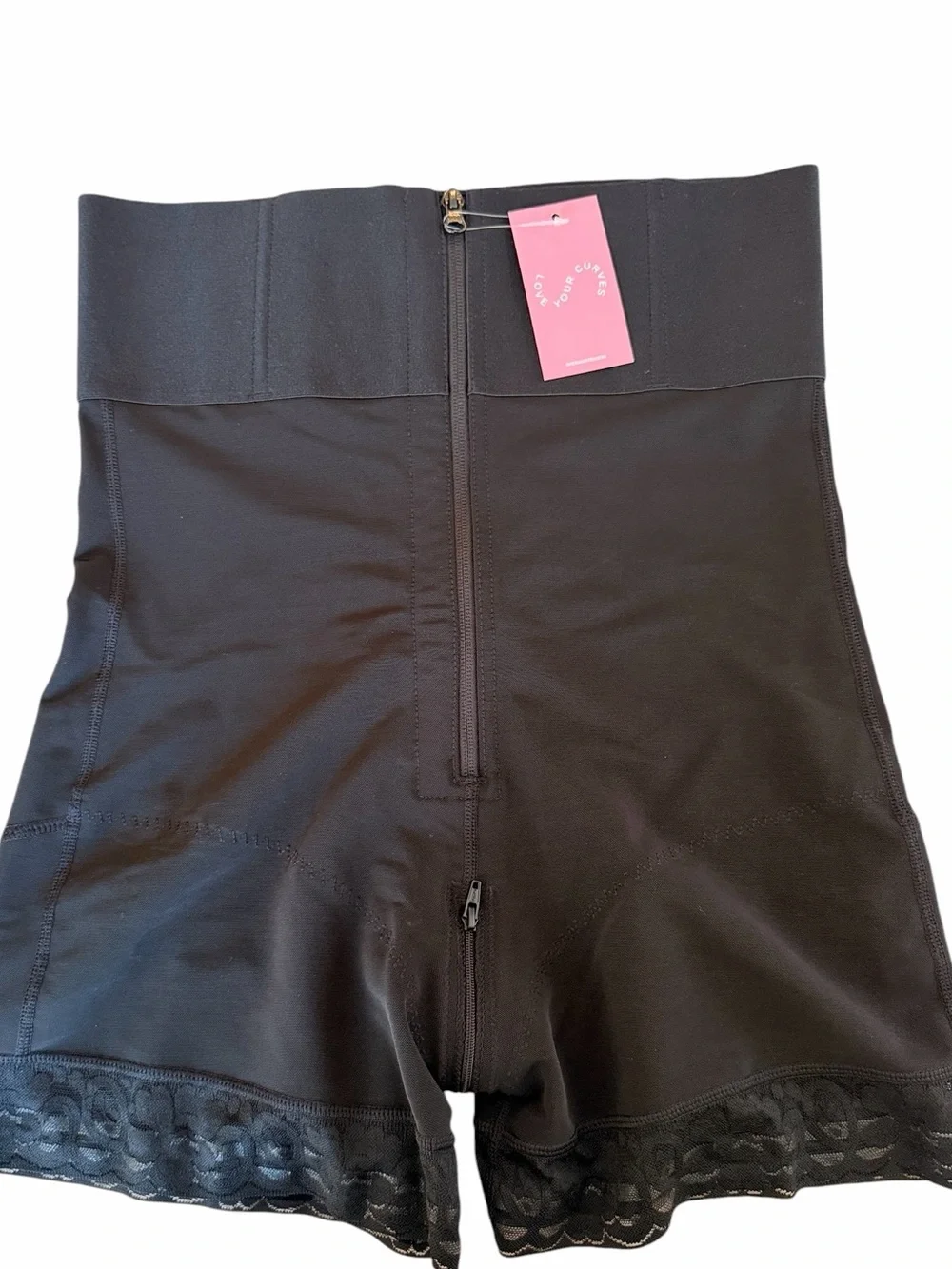 She's Waisted Black High-Waist Shaping Shorts XXL